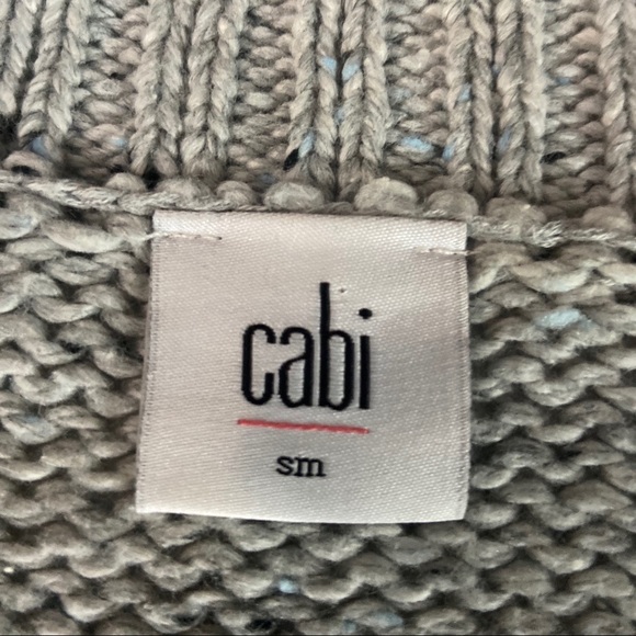 Cabi gray knitted acrylic / cotton snap cardigan S - Picture 6 of 7